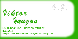 viktor hangos business card